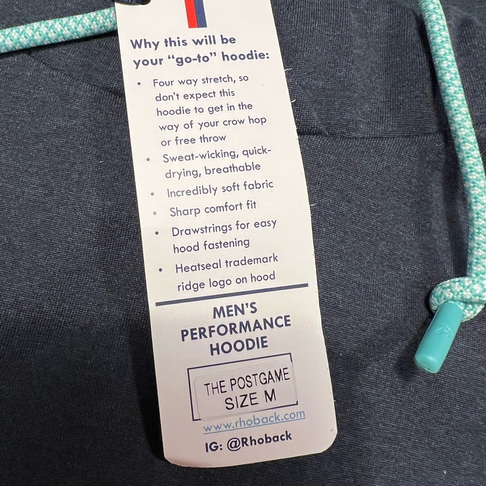 Rhoback Performance Hoodie in Dark Blue - Picture 6 of 9